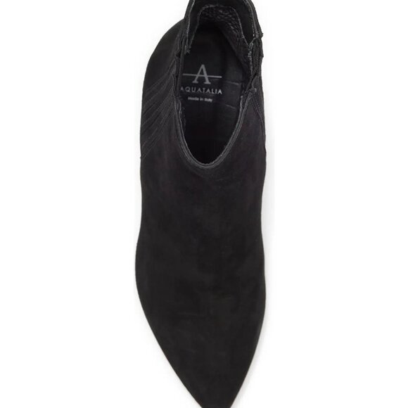 New in Box Aquatalia "Sierra" Water Resistant Suede Ankle Bootie in Black, 12 - Picture 9 of 10